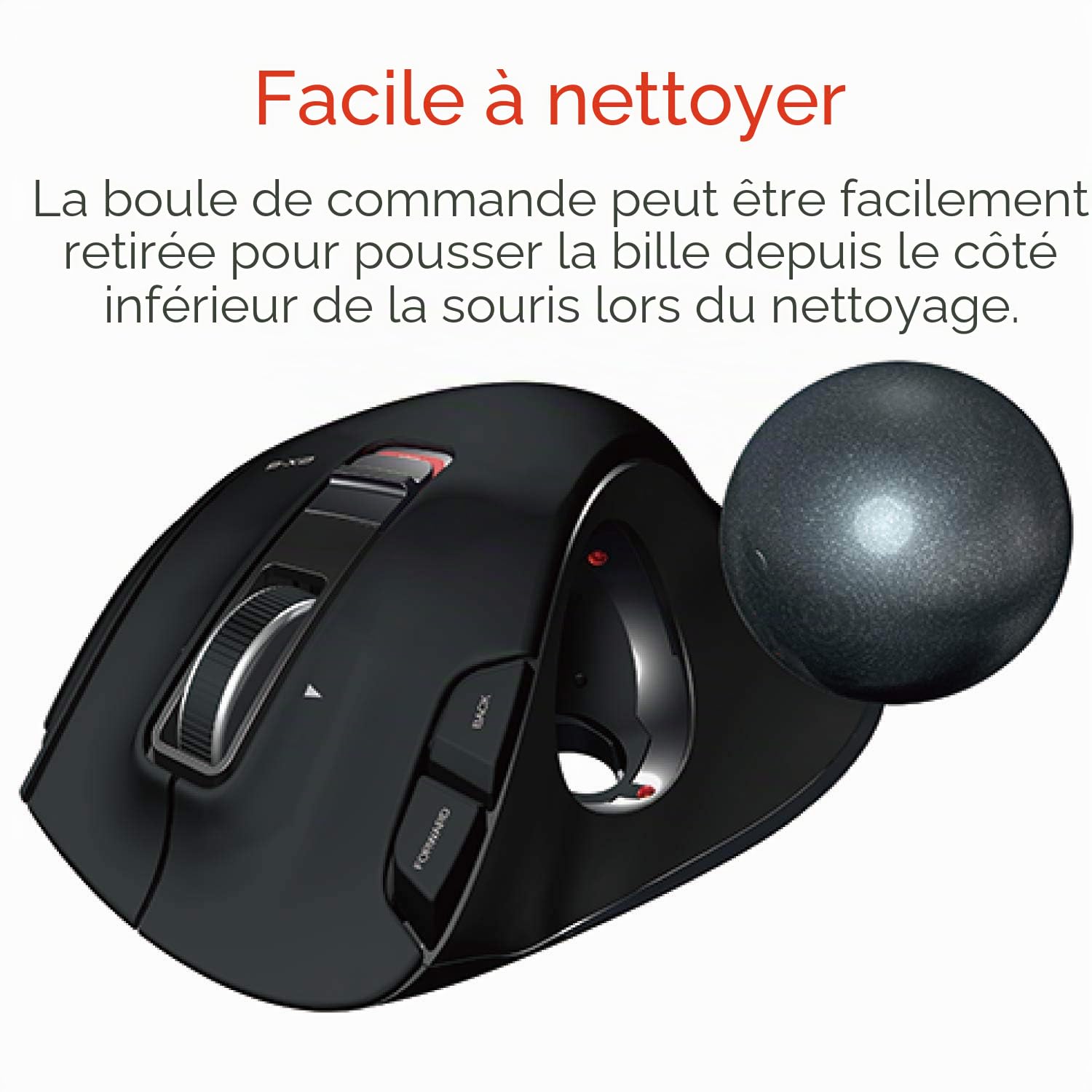 ELECOM M-XT3URBK Souris Filaire avec contrôle Facile du Pouce, Design Ergonomique sculpté, Fonction à 6 Boutons avec Suivi Fluide, capteur de Jeu Optique de précision, Compatible avec Windows/Mac