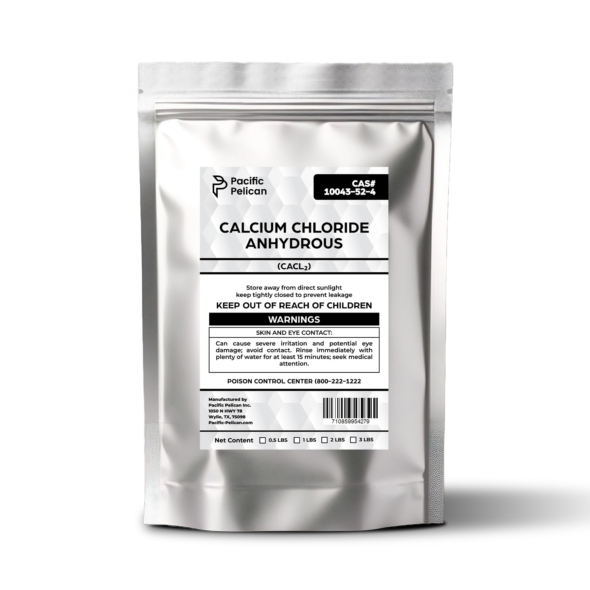 Pacific Pelican's Calcium Chloride Anhydrous (CaCl2) - Chemical (0.5lb)