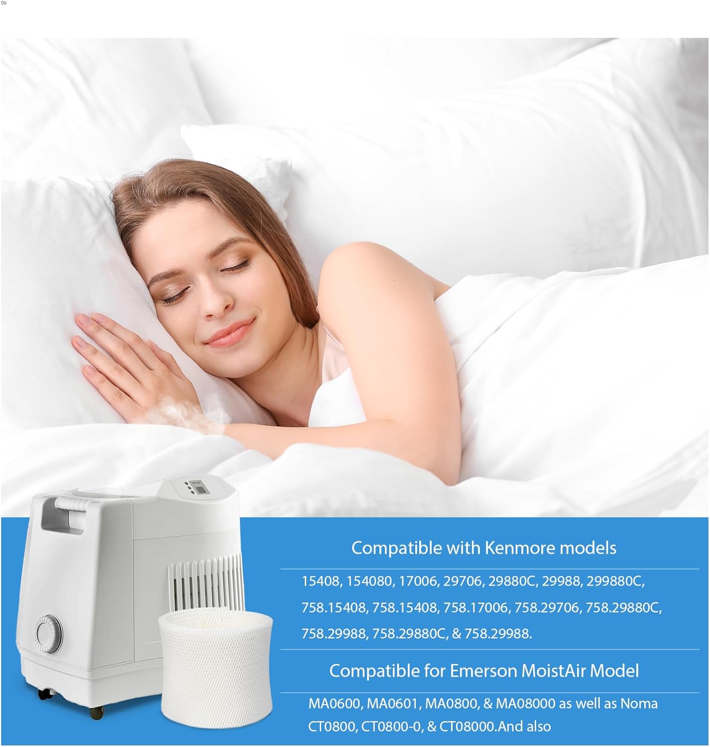 MAF2 Humidifier Filter Compatible with Aircare Esscik Air MiostAIR MA0800 MA08000 MA0601 and Replacement for Kenmore 15408 154080 17006, 4 Pack