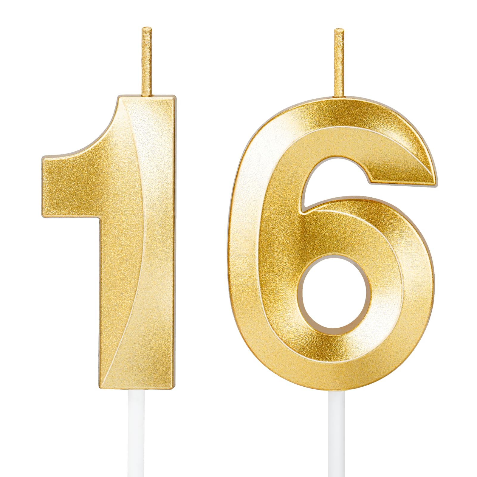16 Birthday Candles,16th Birthday Decorations for Girls Boys,Sweet 16 Cake Topper Party Decorations,Number Candles for Birthday Cakes