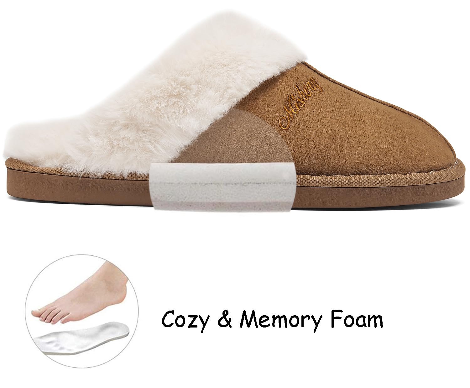 ChayChax Pantofole Donna Uomo Invernali Caldo Comode Ciabatte da Casa in Scamosciate Autunno Pavimento Antiscivolo Slipper Interne in Memory Foam