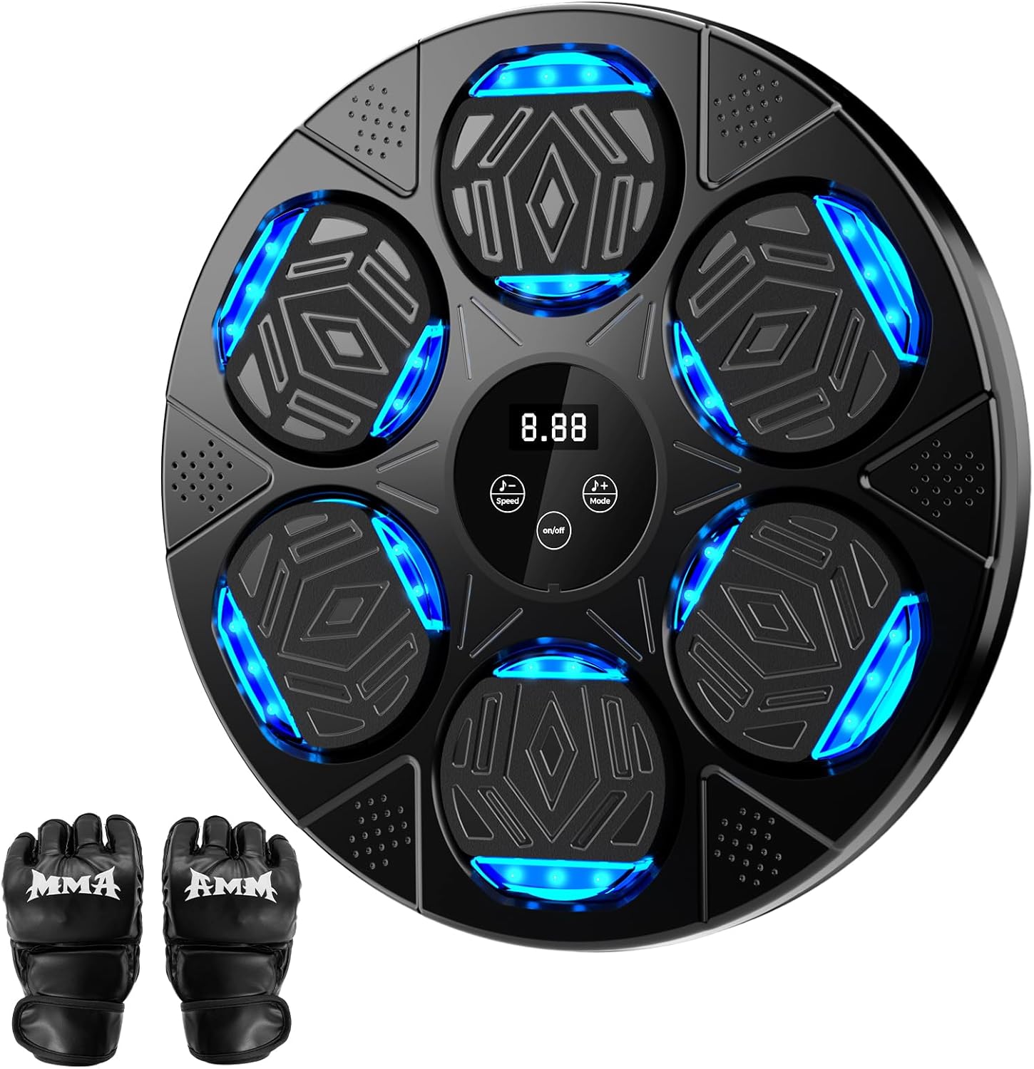 Upgraded Music Boxing Machine - Wall Mount Smart Training Equipment with Bluetooth & Boxing Gloves for Adults & Kids, Perfect for Home, Office & Gym Workouts - Amazon product rated Grade B