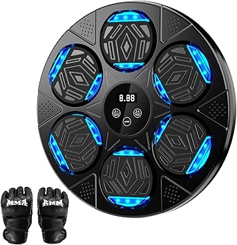 LOLBOX Upgraded Music Boxing Machine - Wall Mount Smart Training Equipment with Bluetooth & Boxing Gloves for Adults & Kids, Perfect for Home, Office & Gym Workouts