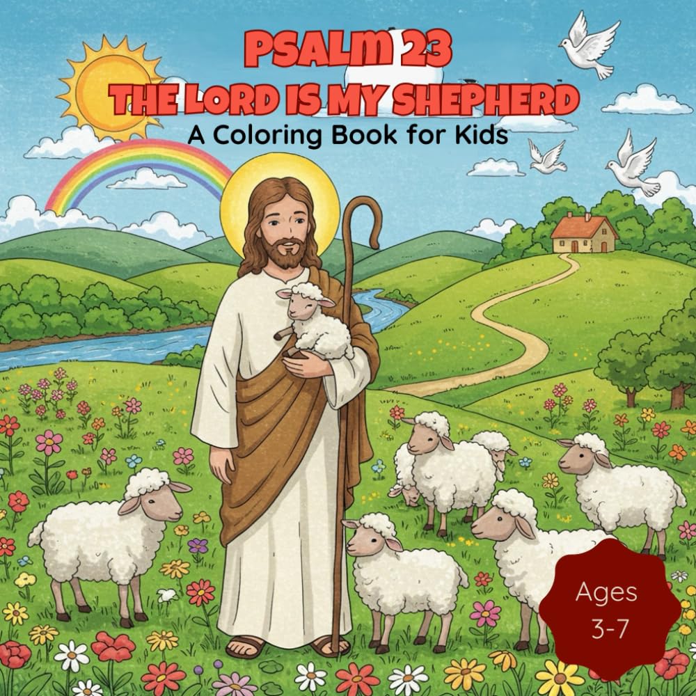 Psalm 23 The Lord is my Shepherd: A Coloring Book for Kids