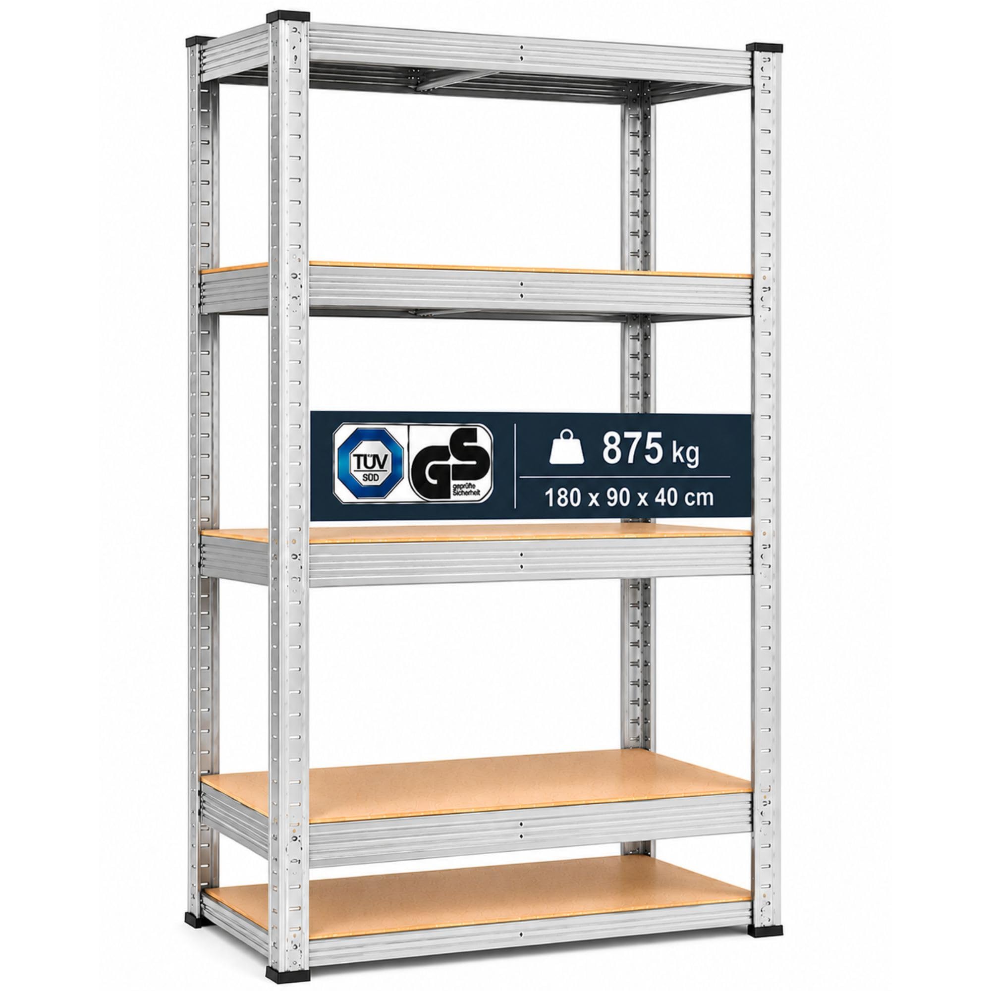Arebos Estanteria Metalica | Estanterias Almacenaje 180x90x40cm | 875 kg | Estanterías Metálicas | Estanterias Metalicas Almacenaje | 5 Baldas