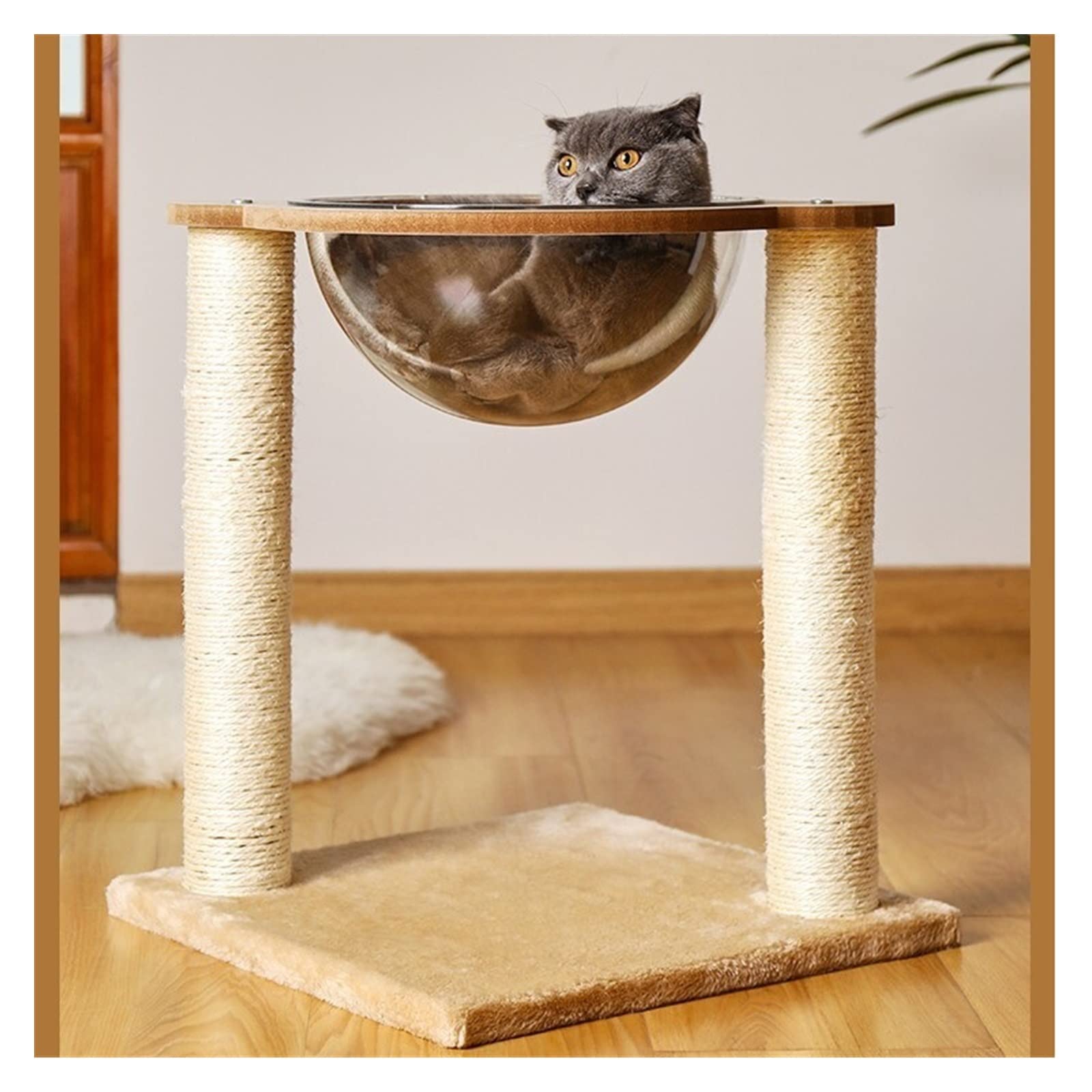Albero da arrampicata per gatti Cat Climbing Frame Capsula spaziale Lettiera for gatti Tiragraffi for gatti Verticale Un giocattolo for animali domestici multifunzionale Tiragraffi, torre per gatti