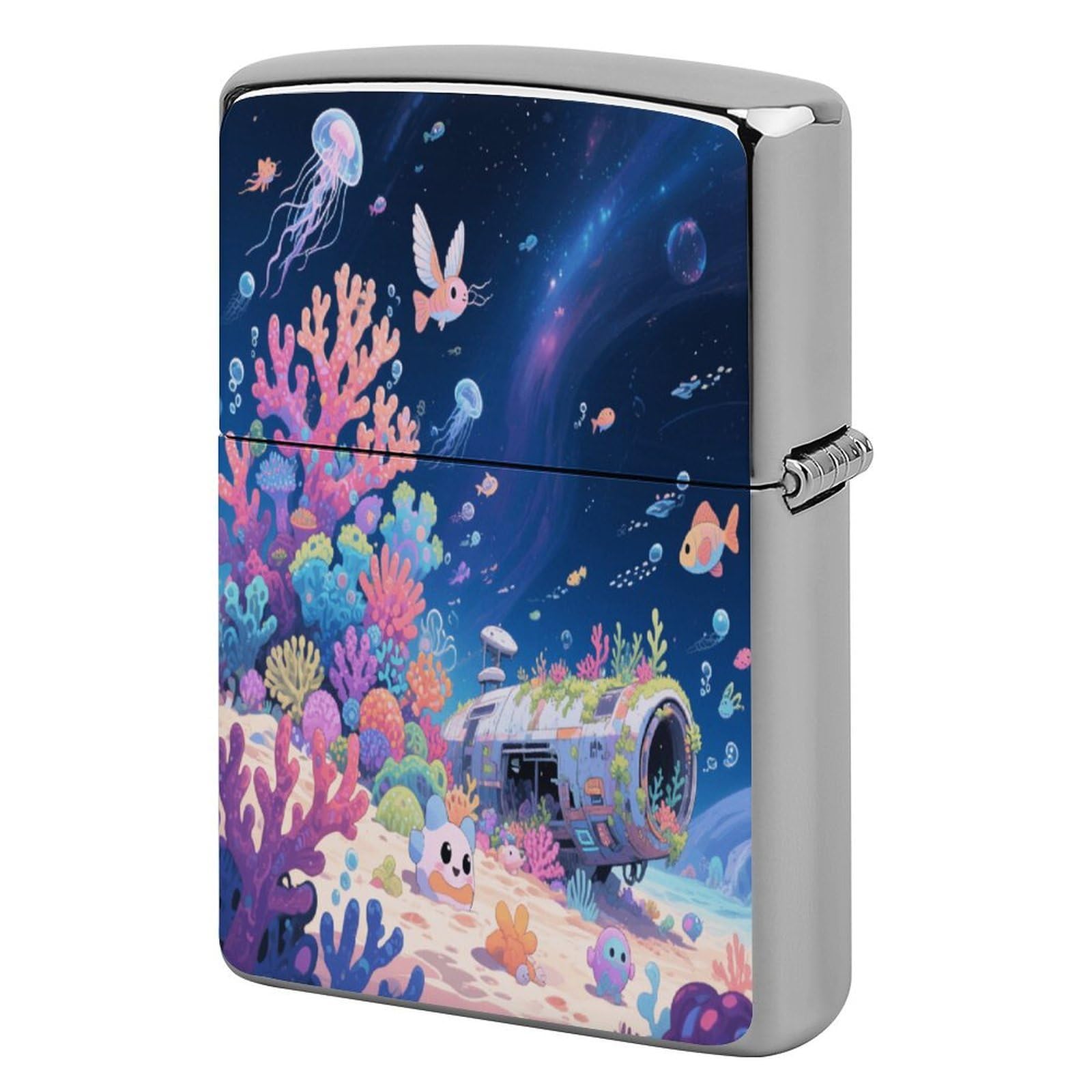 Fekiloot Style Interstellar Coral Reef Lighter Case Cover Metal Lighter Case