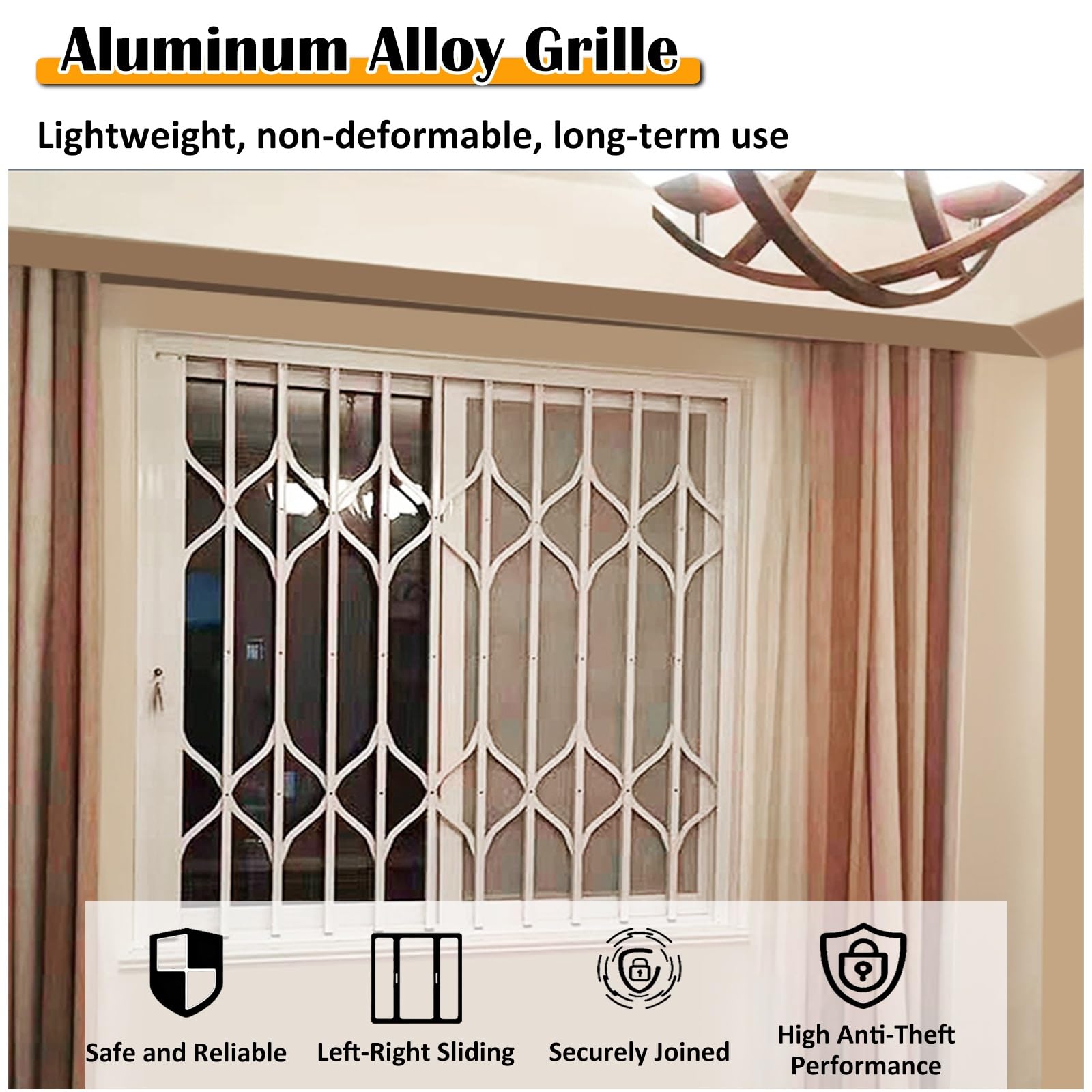 Rejilla plegable de seguridad para niños, de aluminio, extensible, protector de puerta de seguridad para dormitorios/dormitorios, 66 cm de ancho x 186 cm de alto, barrera de seguridad para niños y