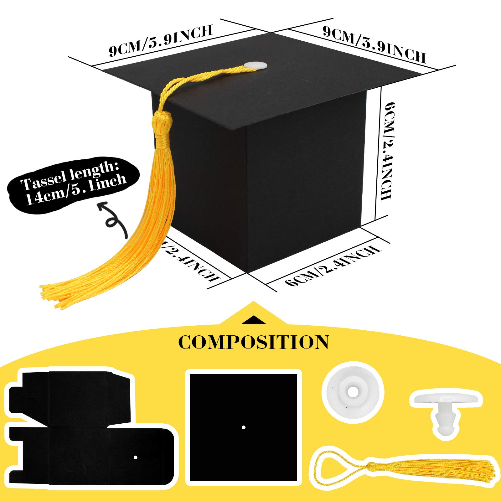 Snapklik.com : 30 PCS Graduation Cap Candy Box Graduation Cap Gift ...