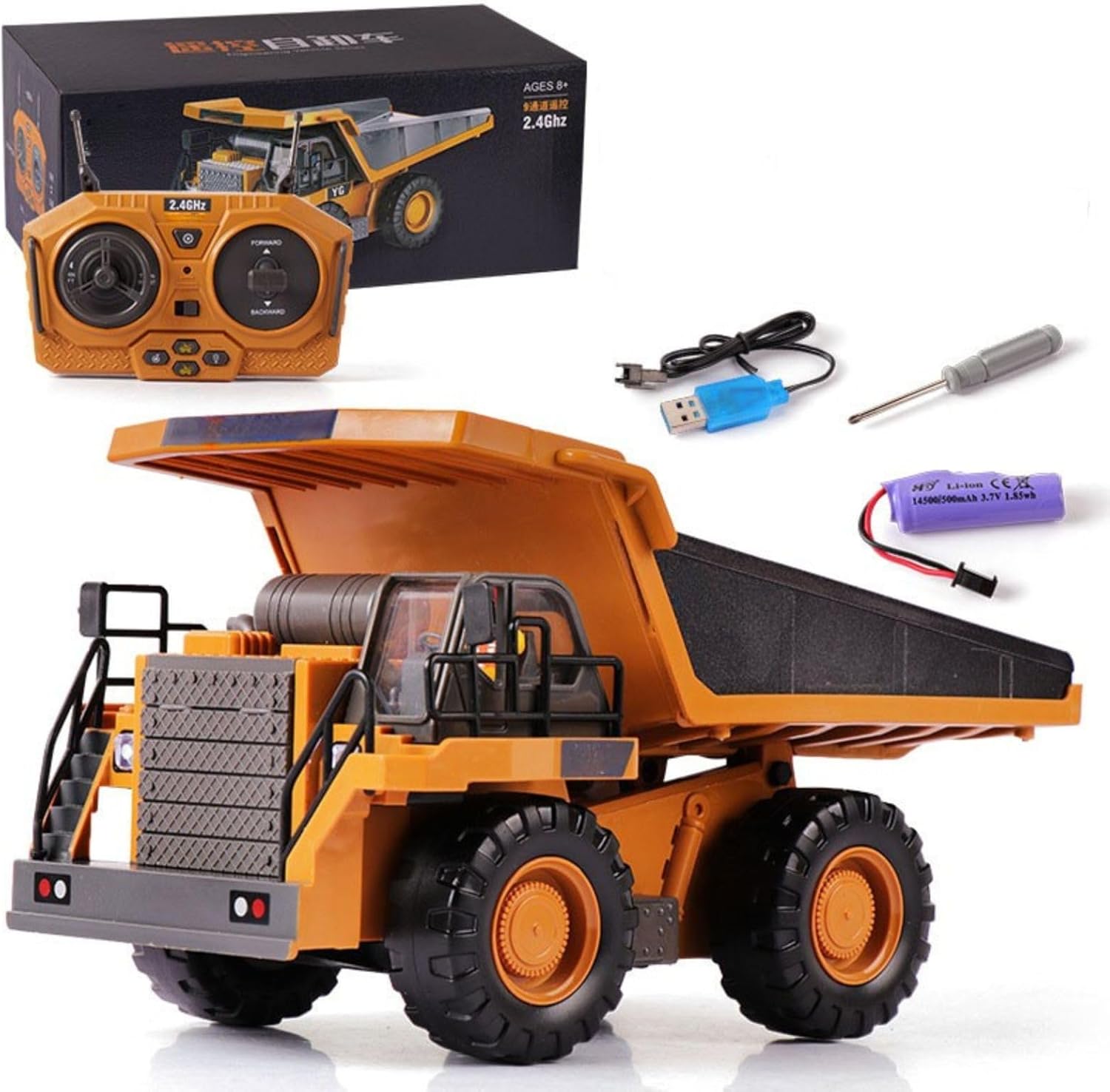 Mudsterz - Mudsterz Trucks, Mudsterz Excavator, 2.4GHz RC Construction Vehicle with Cool Lights and Real Sounds, Realistic Engineering Design, Metal Parts, Little Builders, Big Action (B1)
