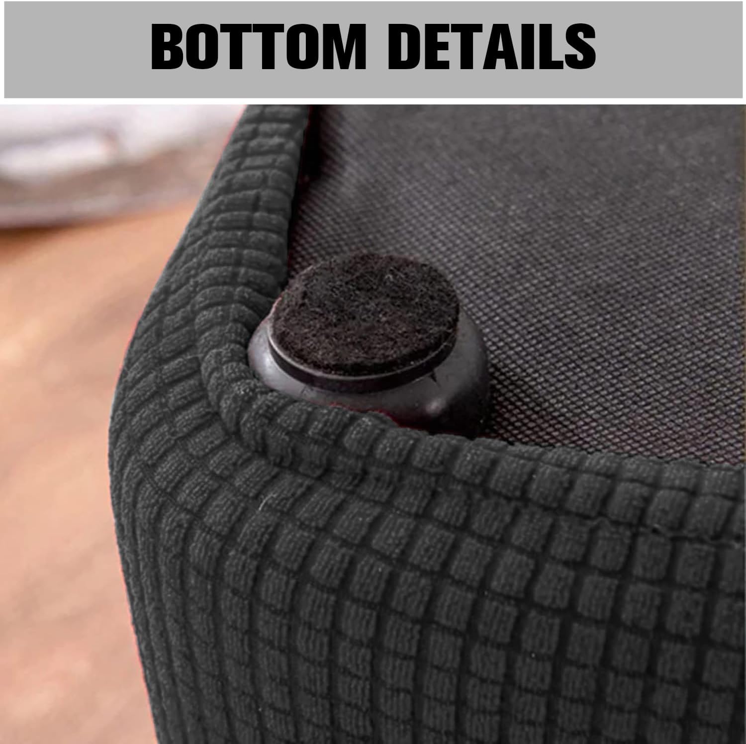 Ottoman Cover Square 36x36 30x30 24x24 40x40 Custom Ottoman Slipcover 40×40 35×35 24×24 Stretch Stool Protector Hassock Covers for Footstool Footrest Pouf Sofa Decorative(Khaki,24x24in)
