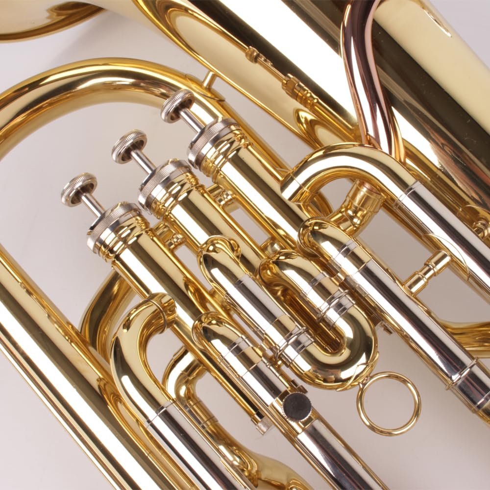 Bb Euphonium 4 - Valvole in ottone dorato, con valigetta