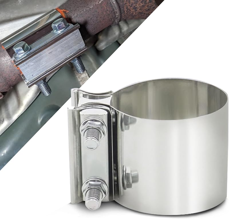 Abraçadeira de escape Rebvugr 4 polegadas em aço inoxidável 304 – 10,16 cm