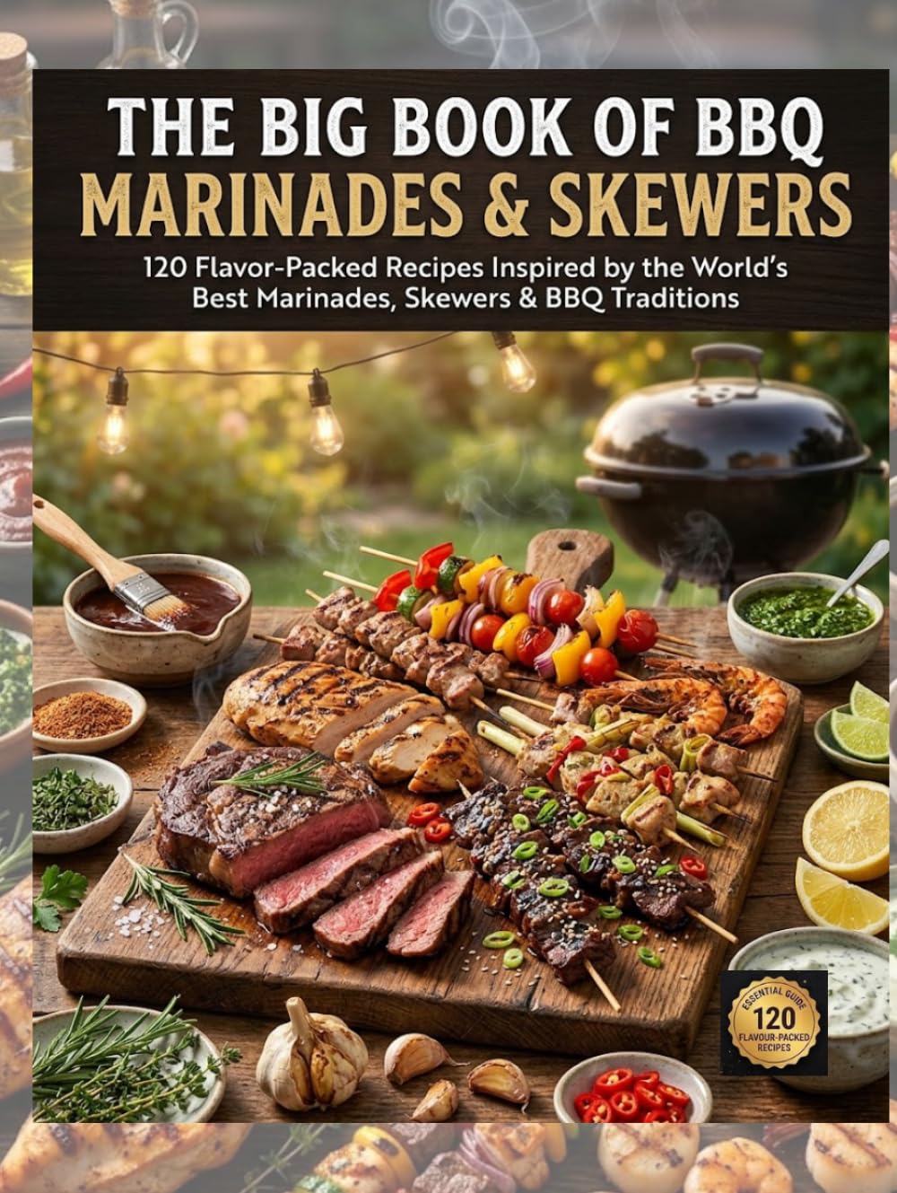 The Big Book of BBQ Marinades & Skewers: 120 Flavor-Packed Recipes Featuring Global Marinades, Chicken, Beef, Pork, Seafood, Vegetables, Rubs & Backyard Grilling