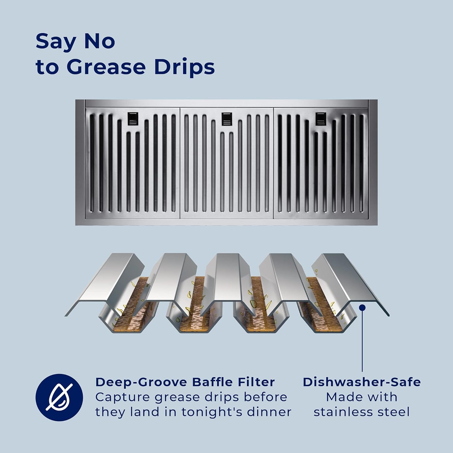 Bеѕt Cуbеr Dеаlѕ 🔥 Hauslane | Chef Series Range Hood: 30 WM-739 Wall Mount Kitchen Fan | Contemporary Stainless Steel T Style Hood with Black Glass Panel | 3 Speed Touch Control Wall Mount | Vented or Ductless