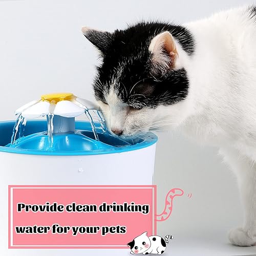Miniatura 4 de Tuanse 8 filtros de fuente de agua para mascotas para gatos, filtro redondo de espuma de repuesto para bebidas de mascotas y gatos, filtro de