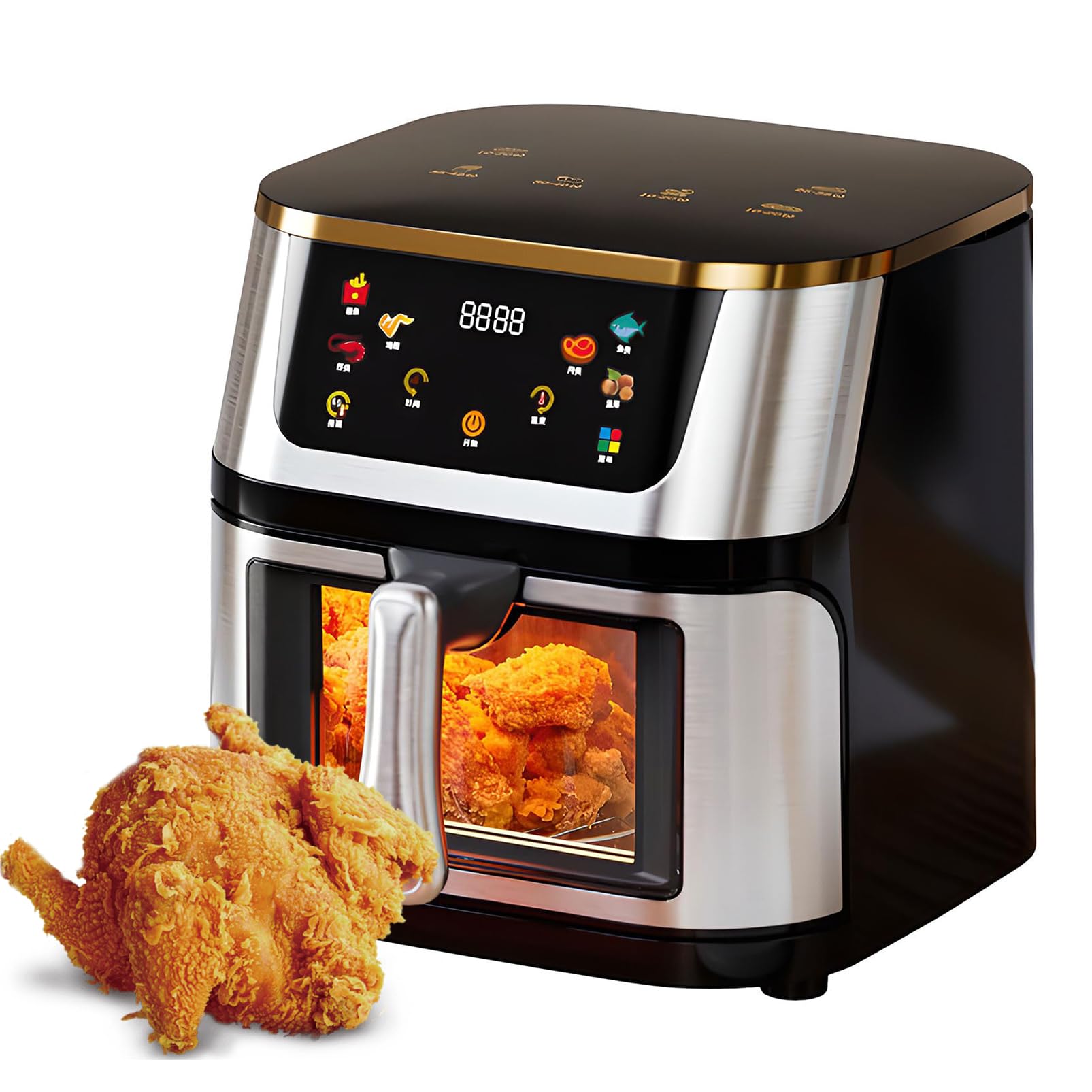 Friteuse à air 12L sans huile avec 6 fonctions et écran tactile