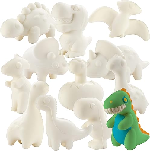 Kit de manualidades para fiestas de bricolaje Jumbo Dino Squishies (12 dinosaurios diferentes), paquete de valor, juguetes blandos con aroma Kawaii