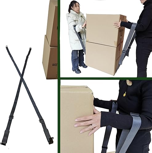 Miniatura 3 de Correas de elevación y movimiento para 1 a 2 personas, cajas para mover y transportar, electrodomésticos, muebles, ideal para el hogar, fábrica, uso