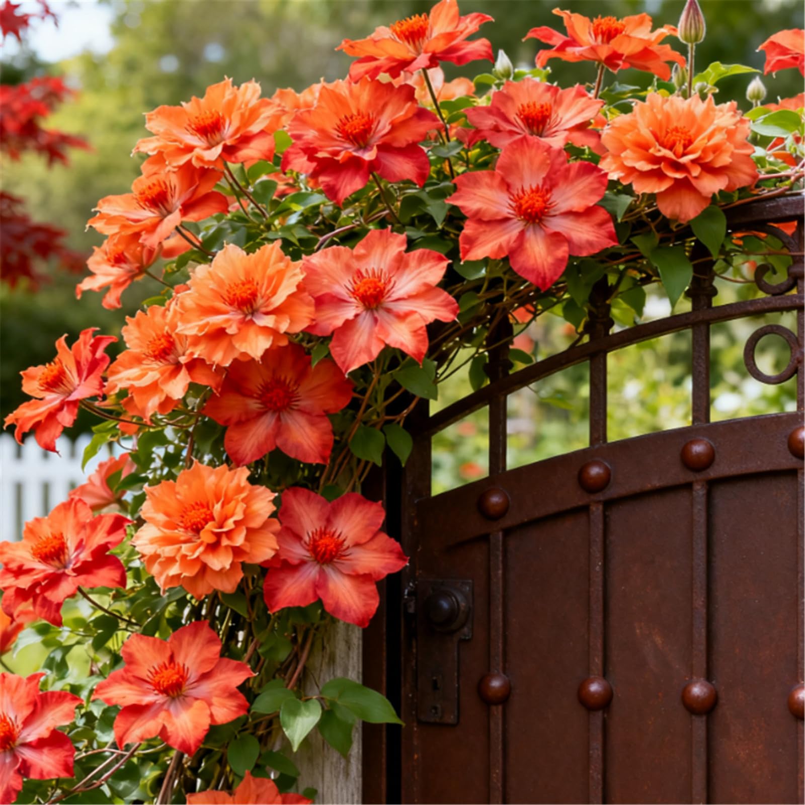 A Must-Have for Garden Walls! Clematis Climbs Rapidly + Amazing Blooms/Bare Roots Hardy, Professional for Beautiful Indoor Displays-10 Roots-B