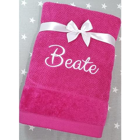 ★ Handtuch mit Namen Bestickt ★ Duchtuch ★ Geschenk ★ Badetuch ★ 550 g/m2 ★ SUPER QUALITÄT ★ Cover