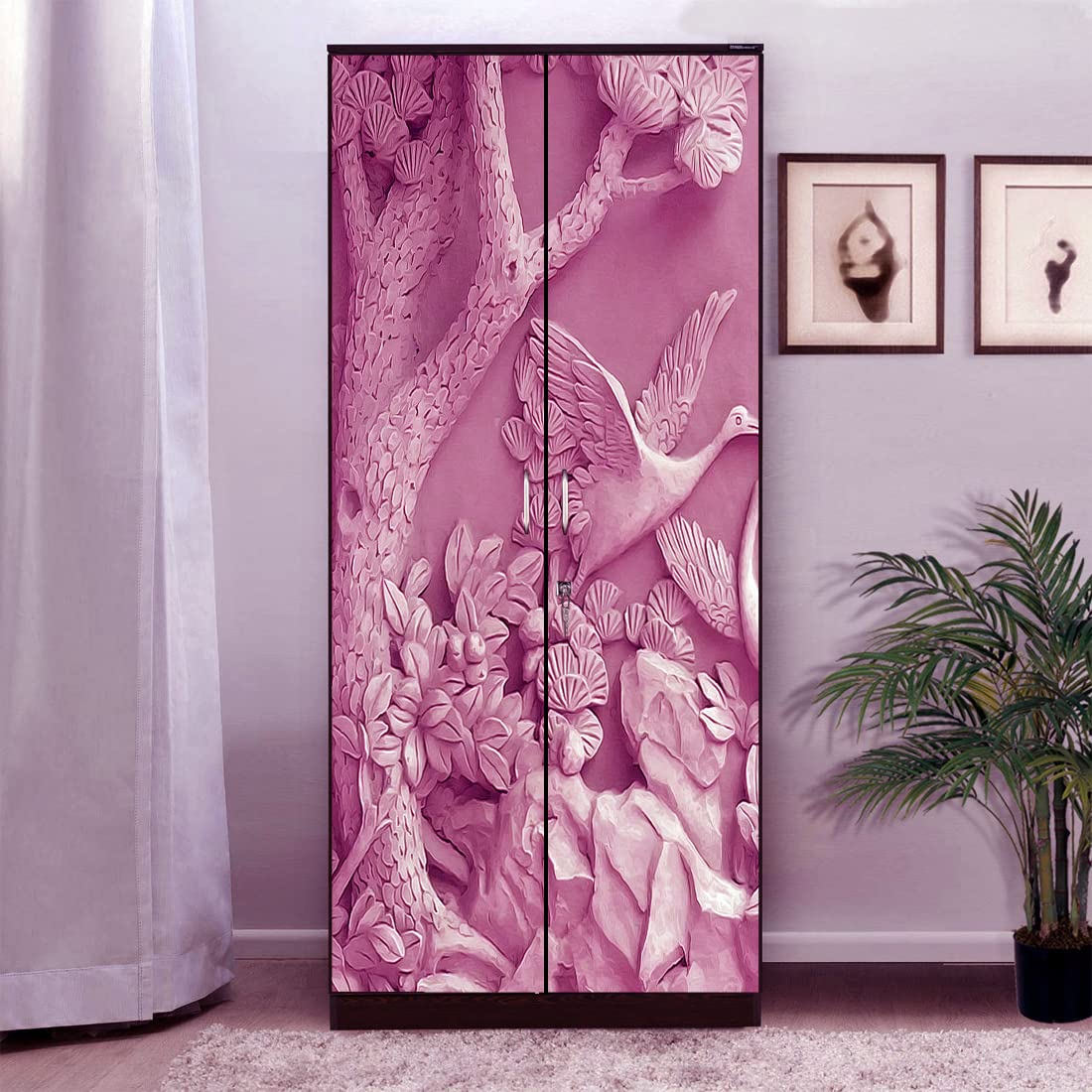 WallDaddy Self Adhesive Almirah Stickers, Wall Stickers, Decorative Sticker Wallpaper for Home Wardrobe Doors (Kingfisher Almirah) PVC Vinyl Size Large (39 x 84 Inch) (B09W1BSMMK) Amazon Price History, Amazon Price Tracker