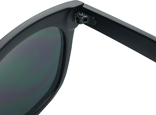 Miniatura 4 de ShadyVEU Lentes de sol redondos súper oscuros con marco de borde grueso retro, bisagra de resorte, protección UV, para migraña, L