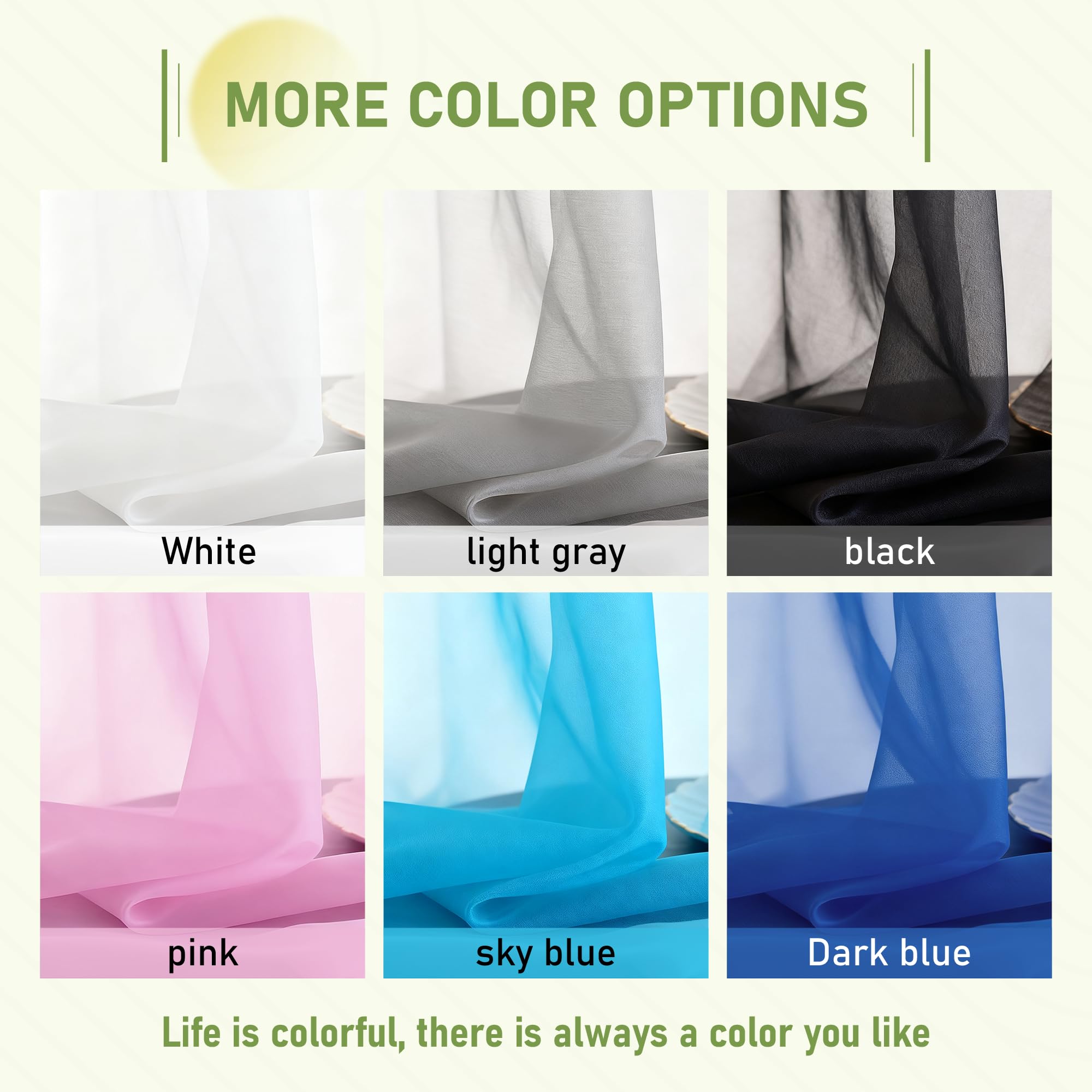 Gardinen Vorhänge mit Ösen 220 x 160 cm Voile Polyester Transparent Wohnzimmer Voile Schlaufenschal Langlebig für Wohnzimmer Schlafzimmer Fenster, Weiß