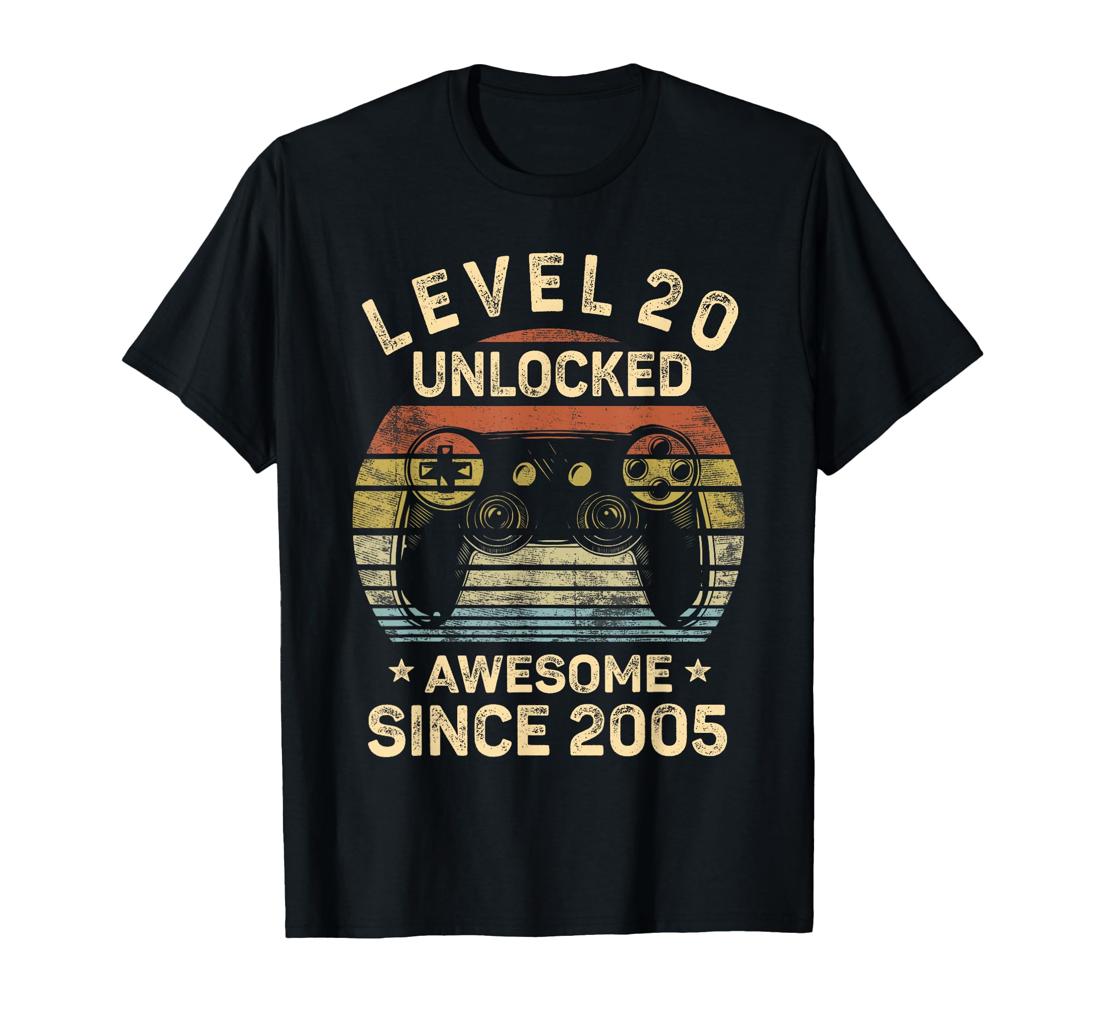 Level 20 Unlocked 20th Birthday 20 Year Old Gifts Gamer Bday T-Shirt