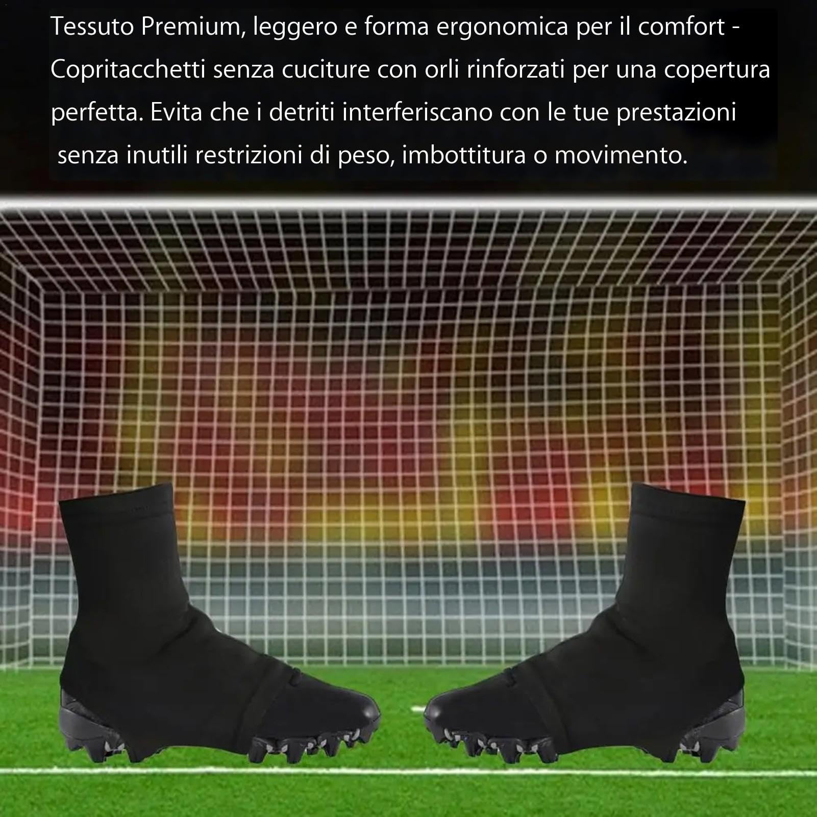 Copritacchetti da calcio, Ghette da calcio antiscivolo ed elastiche, Copritacchetti da calcio, Ghette da calcio, Ghette da calcio antiscivolo che tengono lontana la sabbia