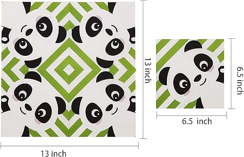 Miniatura 7 de Decoraciones de fiesta de cumpleaños de panda bebé, suministros de fiesta de panda bebé, incluye 16 platos, 16 servilletas, decoraciones de
