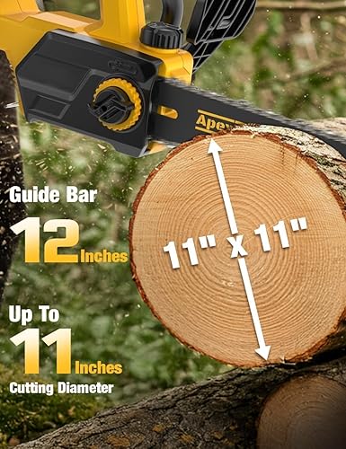 Miniatura 3 de Sierra de Cadena Eléctrica Sin Cable de 12 Pulgadas sin Escobillas, para Batería Dewalt 20V, Sierra de Cadena Compacta con Corte Potente de 44.3