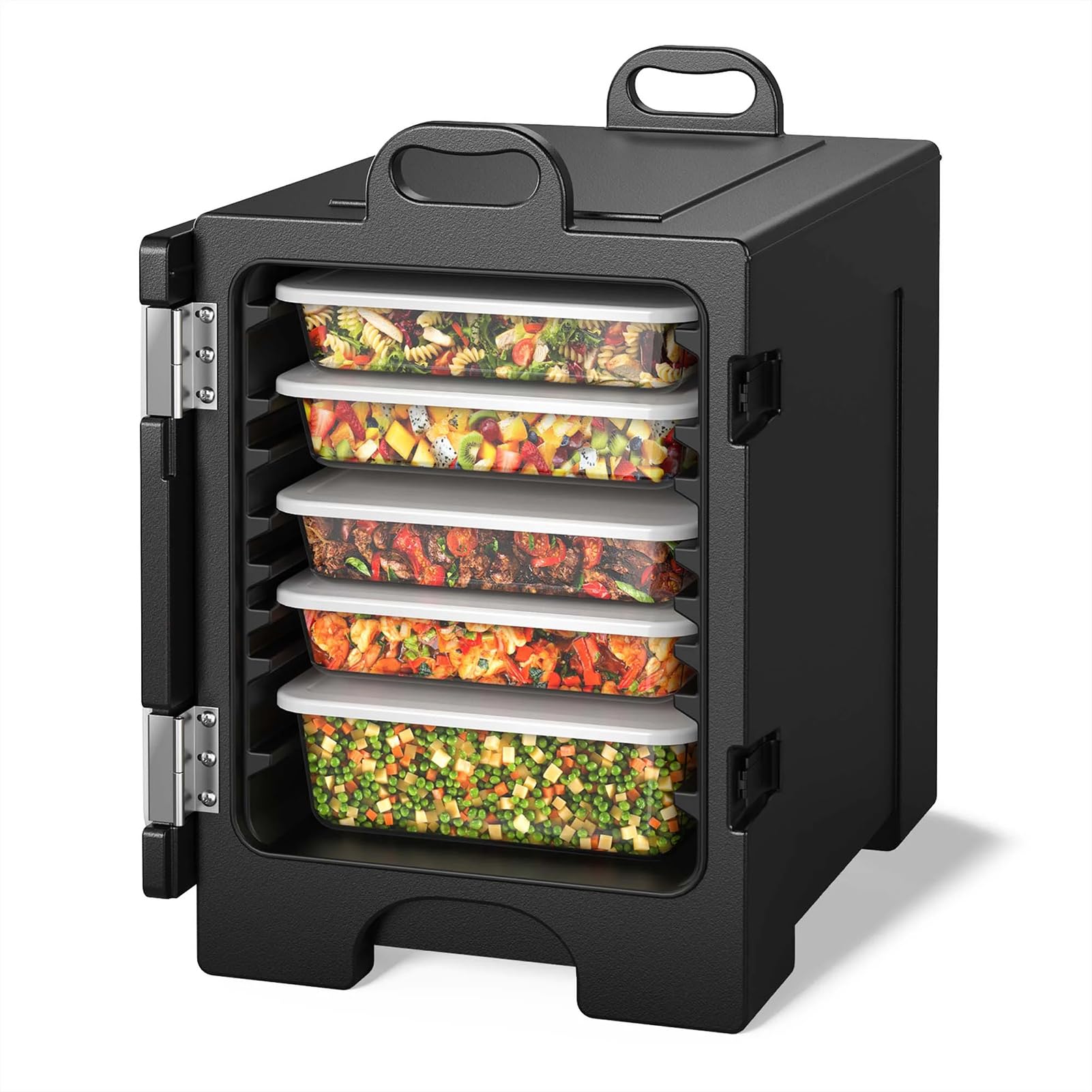 Porta alimentos aislado, calentador portátil apilable para catering y transporte