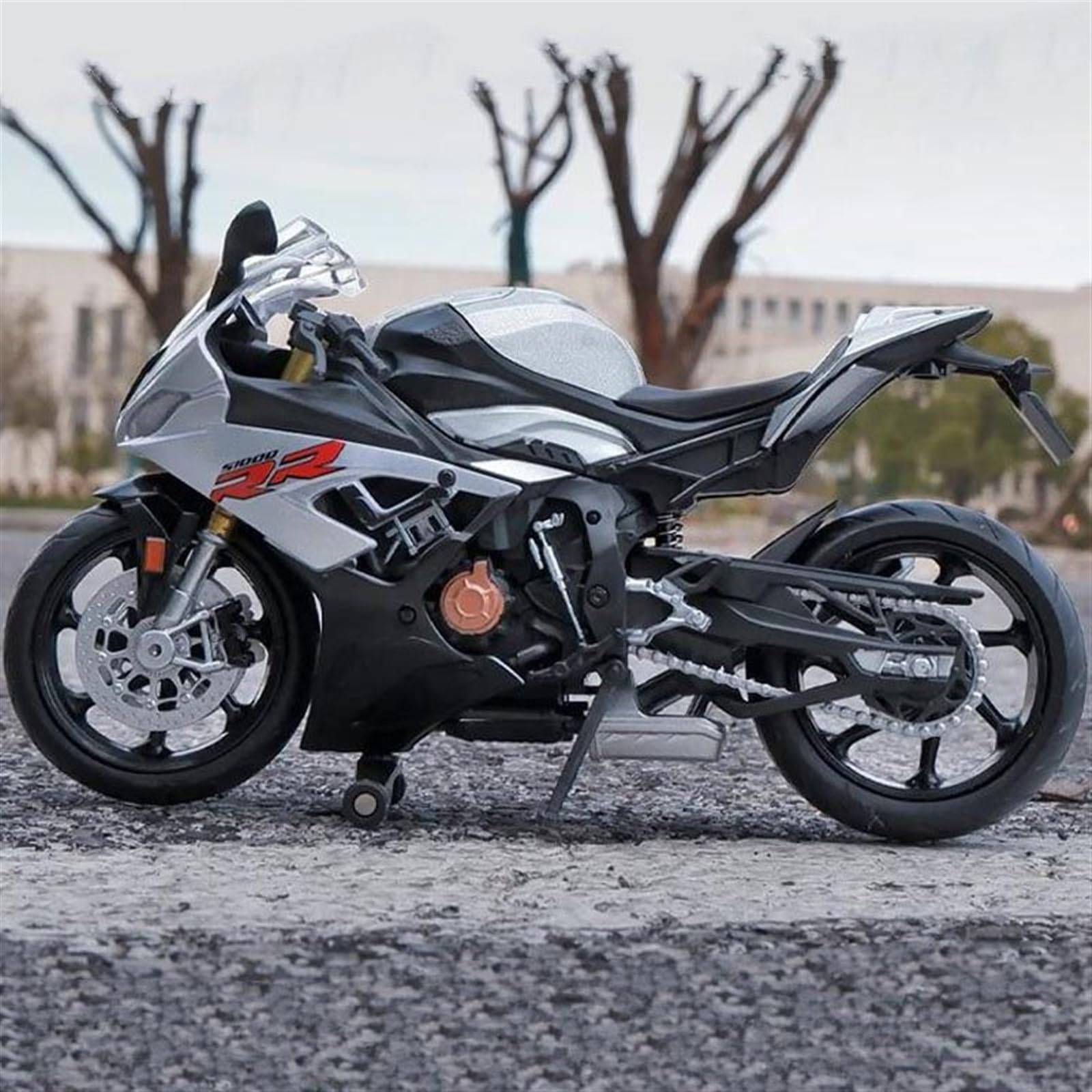 Modello in Scala 1/12 per BMW S1000RR 2021 Modello di Moto Pressofuso in Metallo per Moto da Collezione