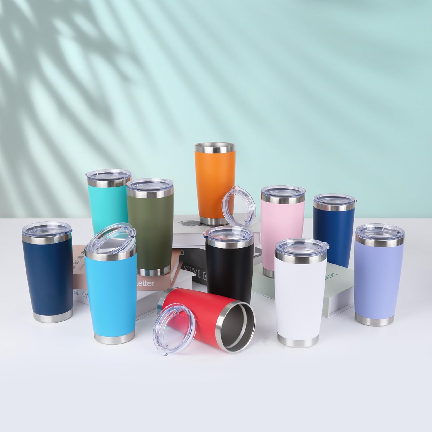 HASLE OUTFITTERS 20oz Stainless Steel Tumblers Bulk, Insulated Travel Cup with Lid, Double Wall Vacuum Coffee Mug for Cold & Hot Drinks 1 Pack, Royal Blue - Image 6