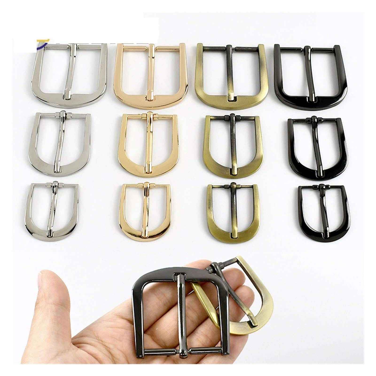 5/10 Pezzi di Fibbie in Metallo for Borse, Cinturini, Cinture, Ganci for Cinghie, Fermagli for Vestiti, Accessori for Cucire Fai da Te(LightGold,38mm-10Pcs)