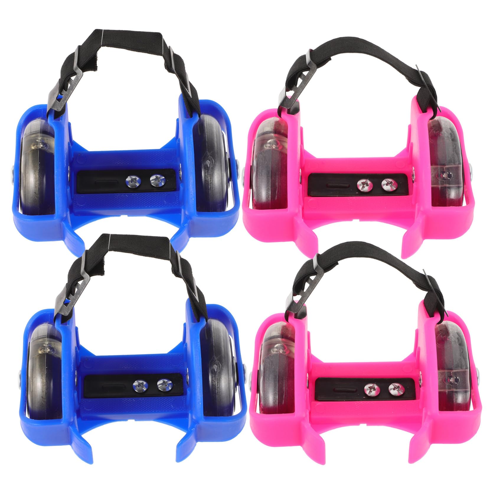 WHAMVOX Skate Shoes for Boys and Girls 2 Pairs of PVC Roller Skates Adjustable Features Fun Skating Accessory