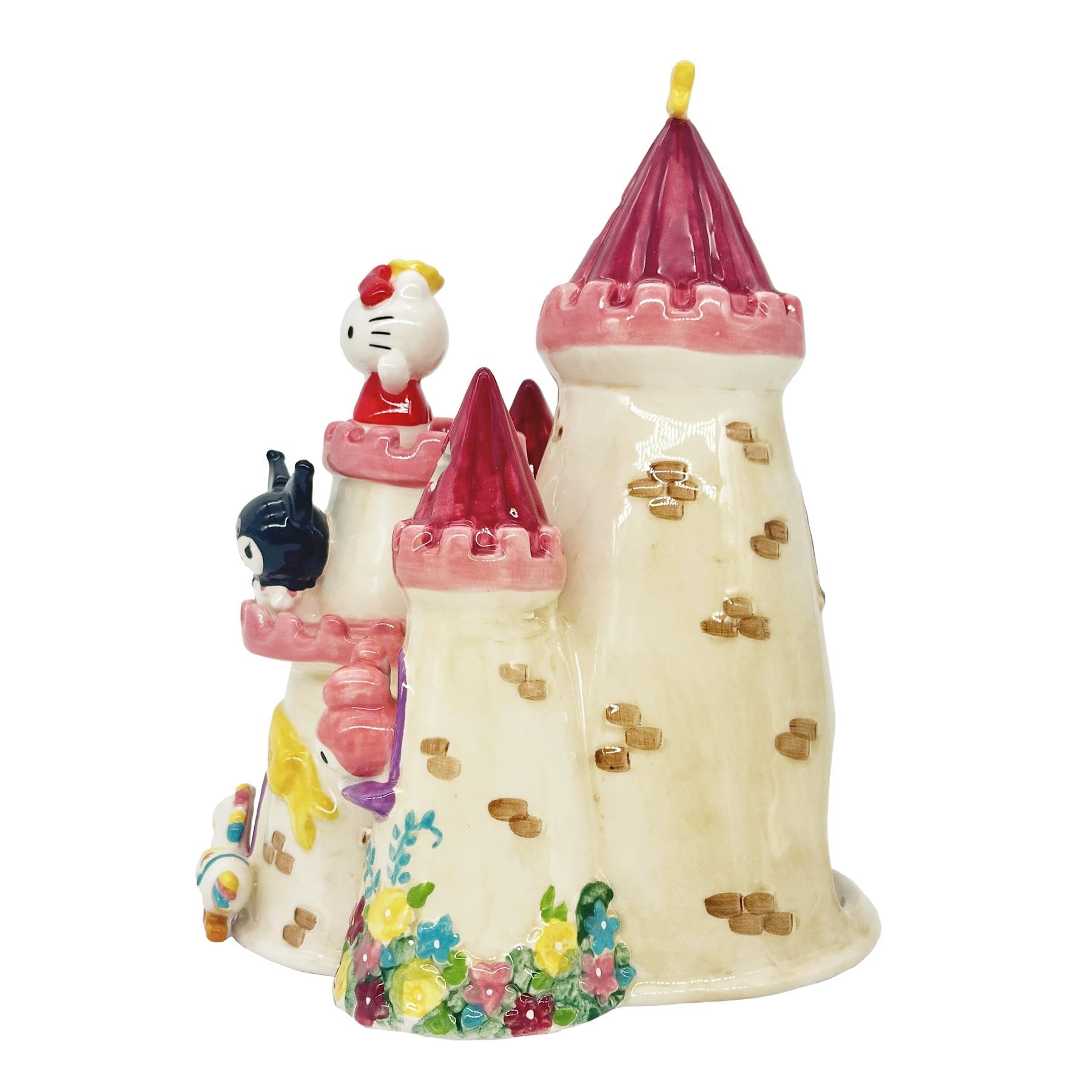 Blue Sky Clayworks Hello Kitty and Friends Castle Candle House, 8-inch Height, Holiday Decoration, 23500