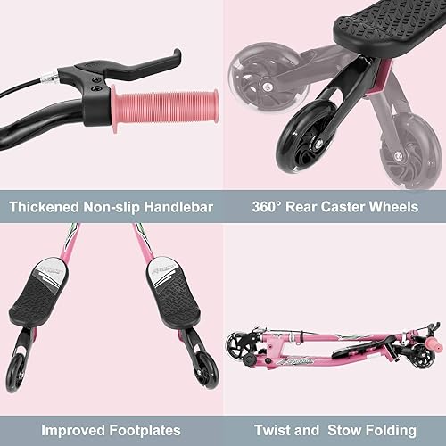 Miniatura 8 de Scooter, scooter plegable de 3 ruedas para niños de 3 a 8 años con altura ajustable de 4 niveles para niños y niñas