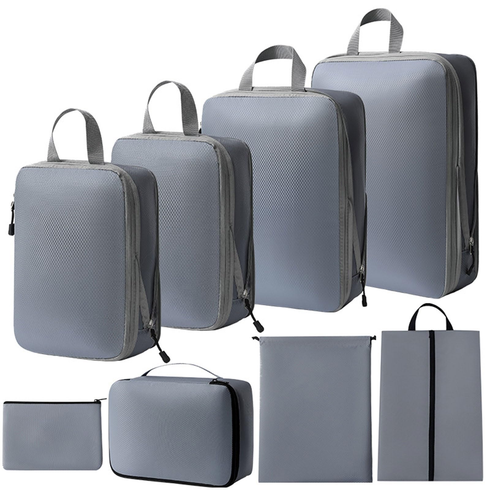 Tsophreniq Packing Cubes for Suitcases 8Pcs Luggage Organizers Bags for Travel Waterproof Packing Cube Storage Bags for Suitcases Waterproof Portable Luggage Pouch