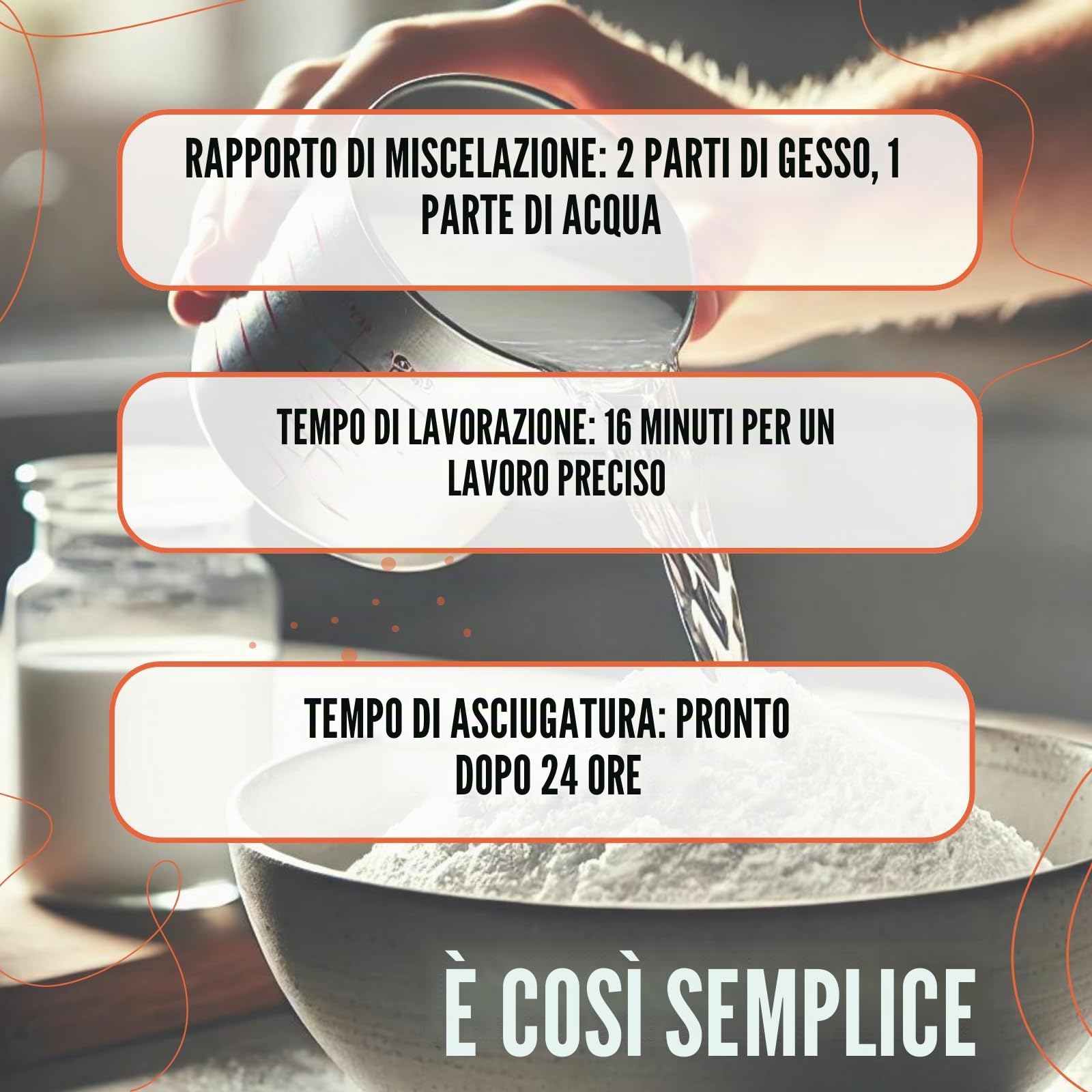 TFC - Gesso alabastro, bianco naturale, 5 kg, per stampi in silicone, per dipingere e modellare, impronta mano, pancia per bambini, molto fine