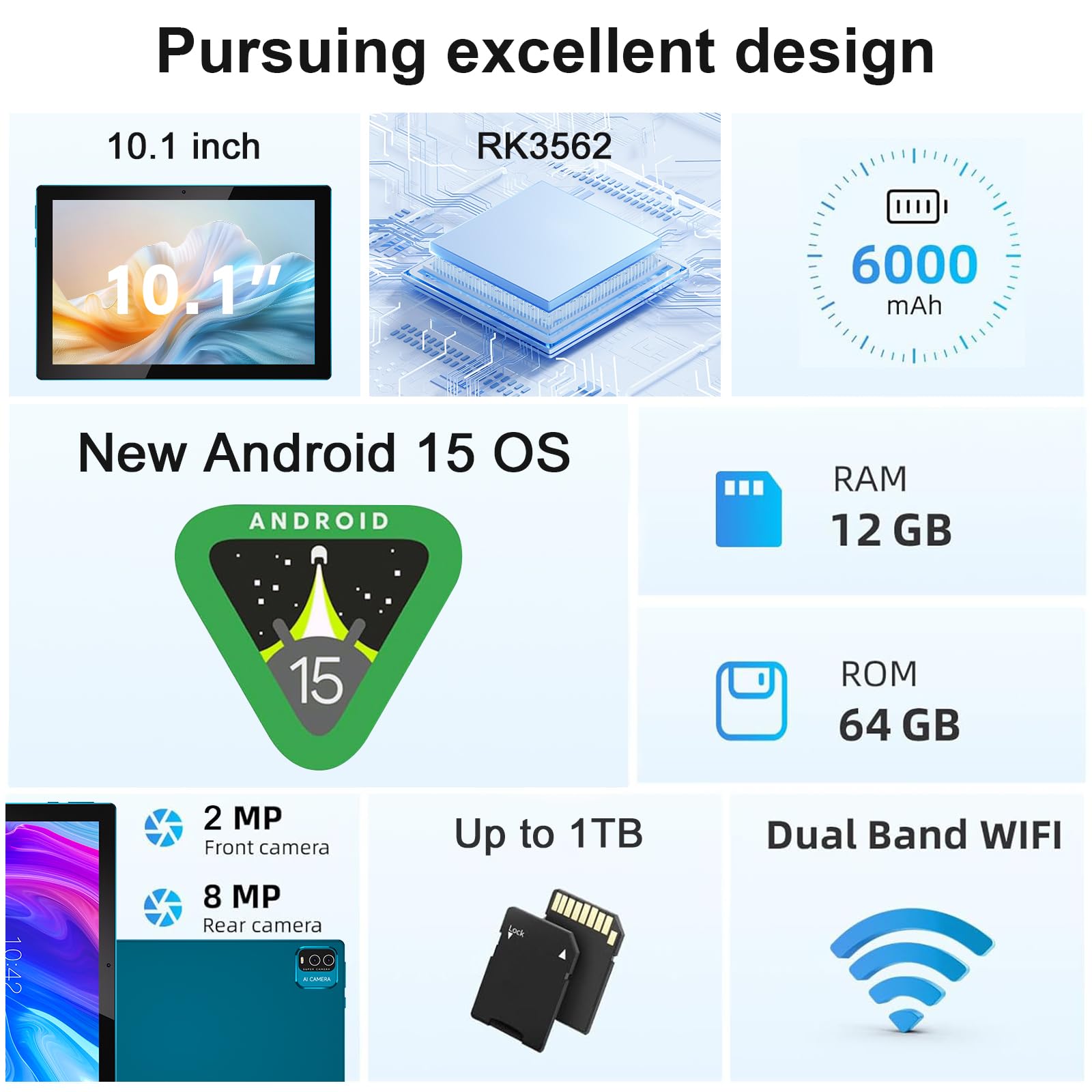 Amazon.co.jp: 10インチタブレット Androidタブレット 64GB 12GB RAM