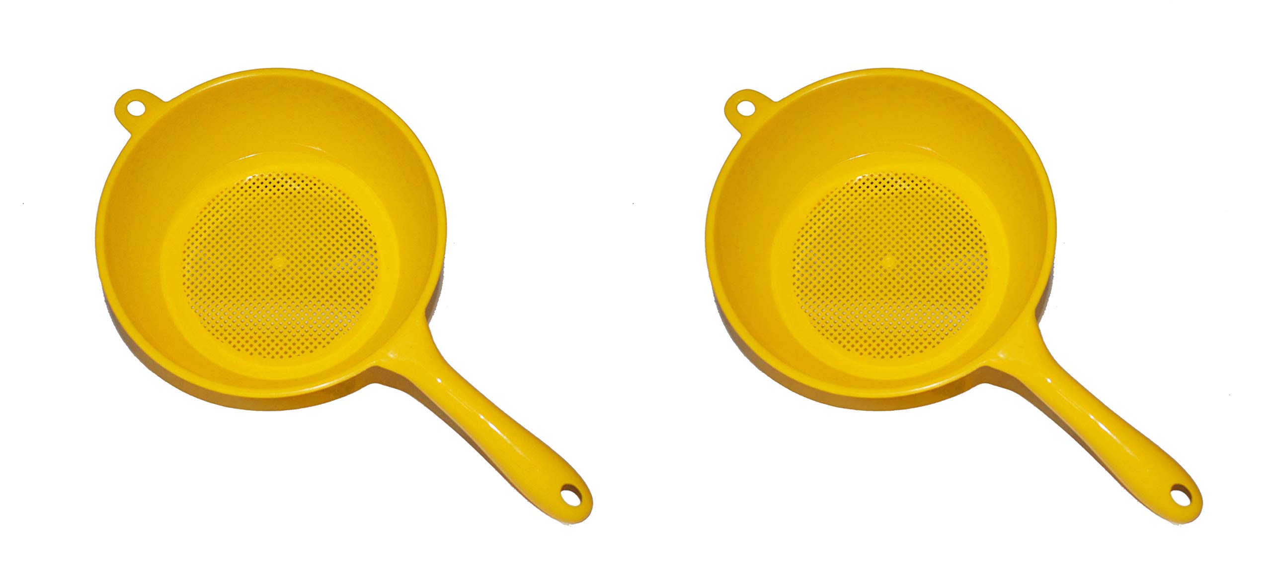 Myy Brand Home and Kitchen Multipurpose Usage Plastic Juice Strainer Sieve Filter 2 psc (Yellow)