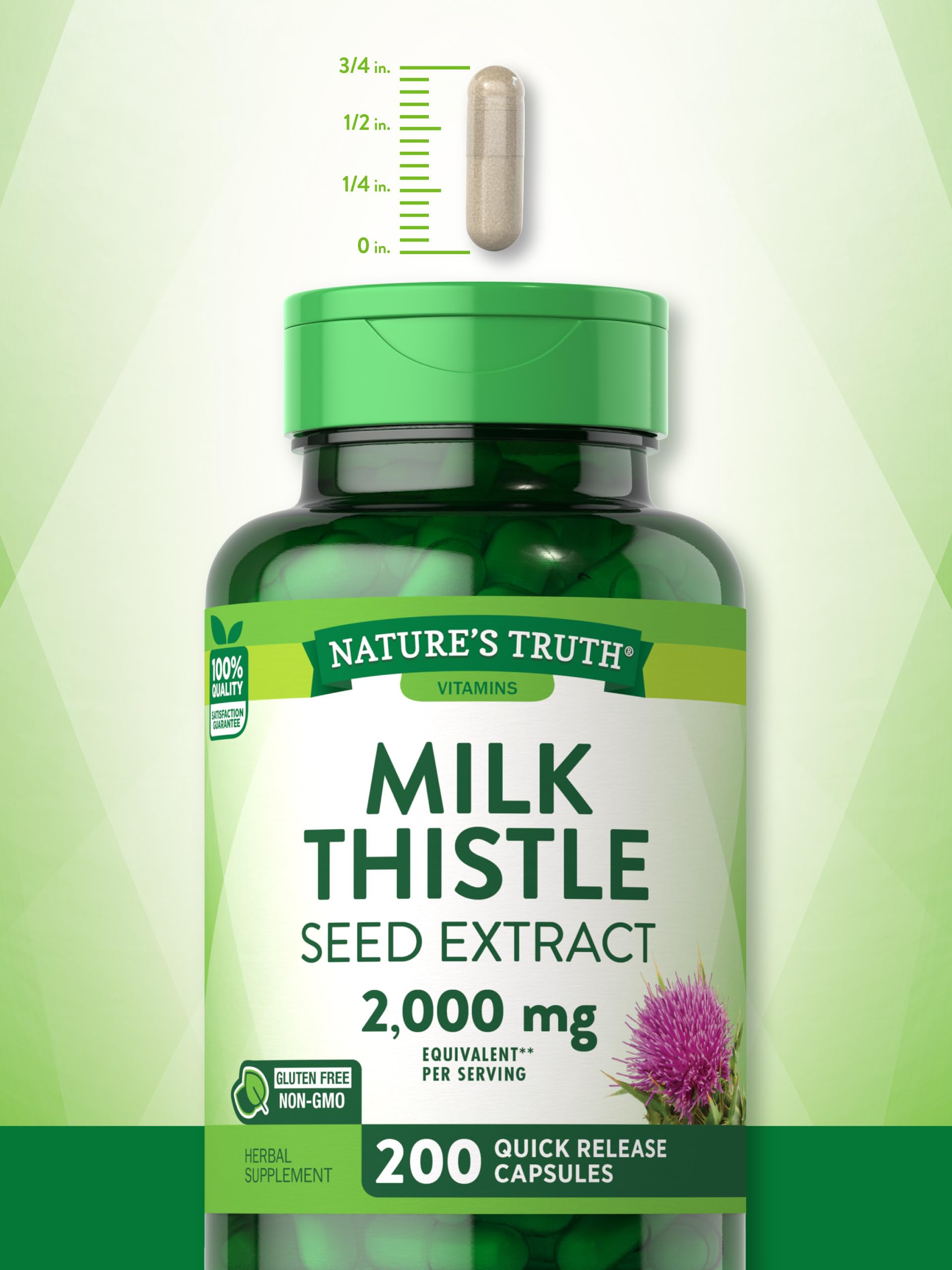 Nature's Truth Milk Thistle Supplement | 200 Capsules — Amazon image 4