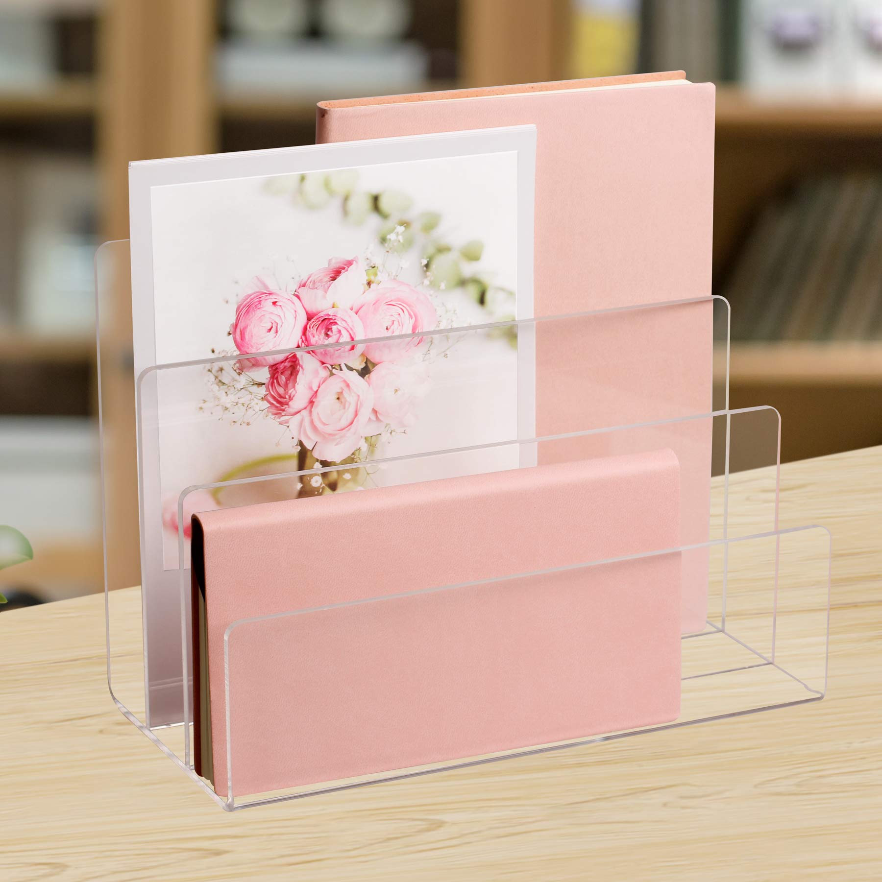 Buy YiePhiot Crystal Clear Acrylic Desktop File Sorter Thick Cast