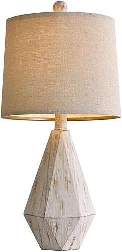 Miniatura 8 de PoKat Lámpara de mesa de granja de 20.25 pulgadas para mesita de noche, lámparas de noche vintage, lámpara pequeña rústica, lámpara de mesa auxiliar