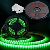 Shangyuan Marine LED Strip Lights with Battery Box for Pontoon Under Deck Lights, Battery Operated Boat Interior Lights for Fishing Sailboat Kayak, Boat Accessories, Green, 5m (16.4ft)