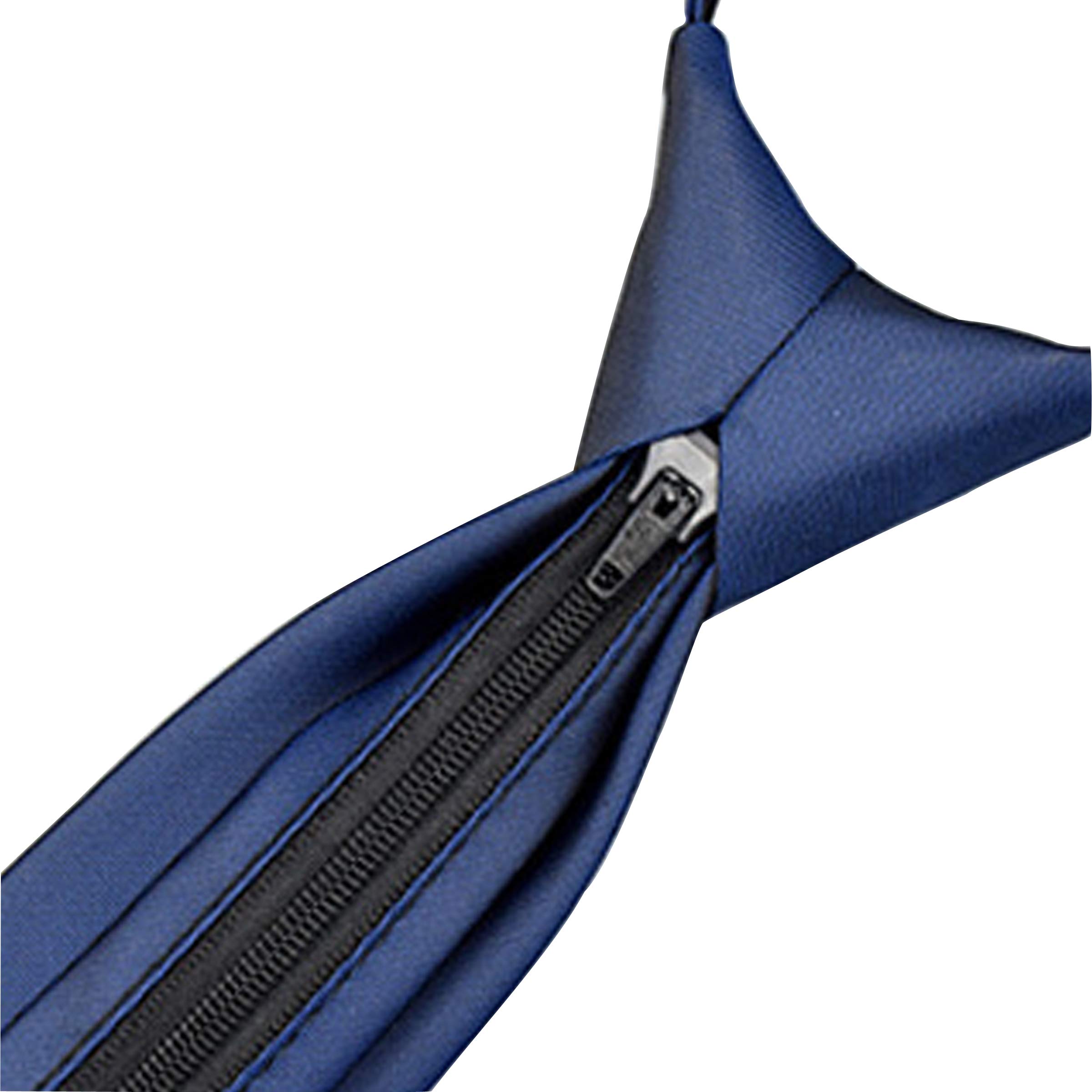 Męski wąski krawat 6 cm z zamkiem błyskawicznym Casual Business Długość 48/54 cm