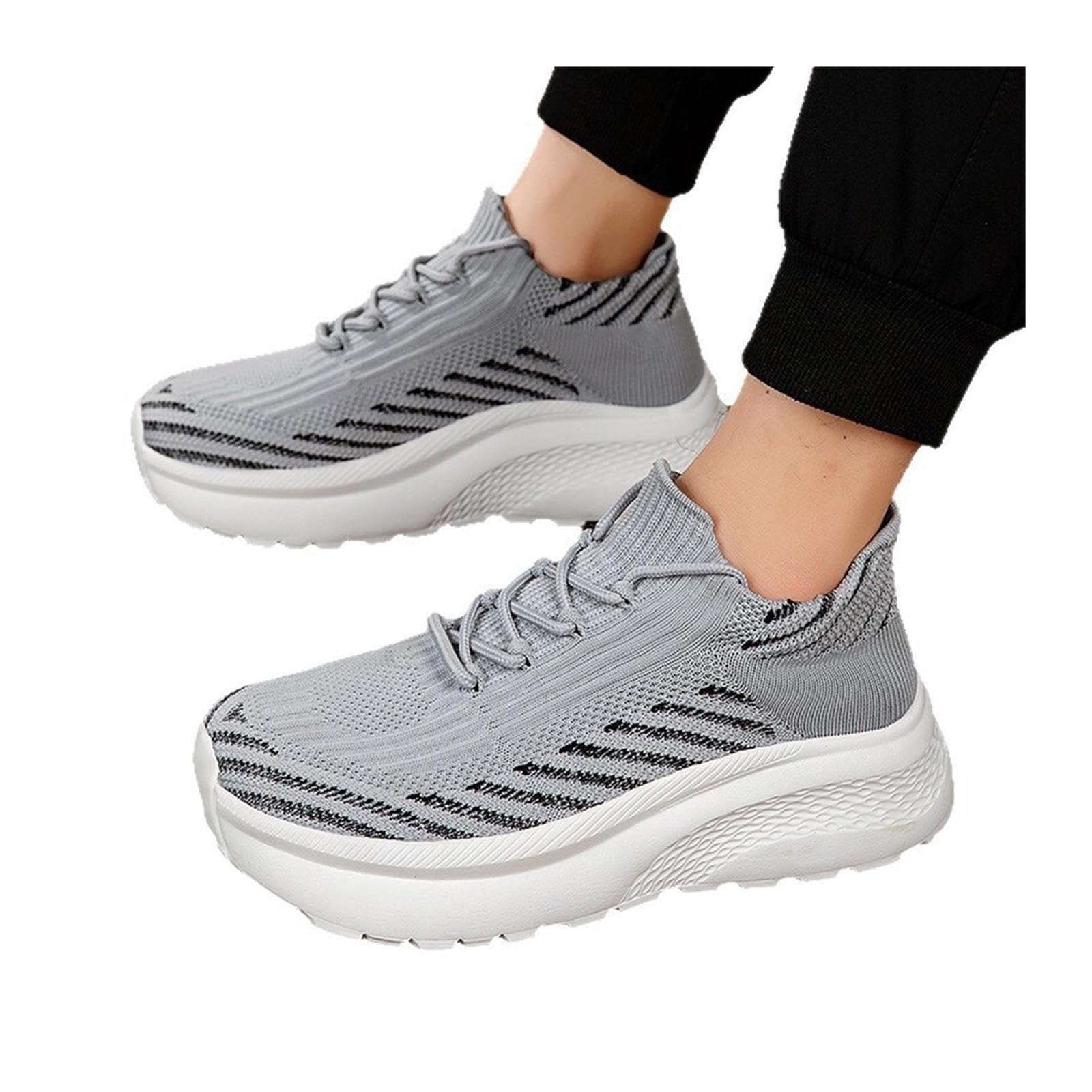 Zapatillas Plataforma Unisex Altura Malla Transpirable Zapatos Casual