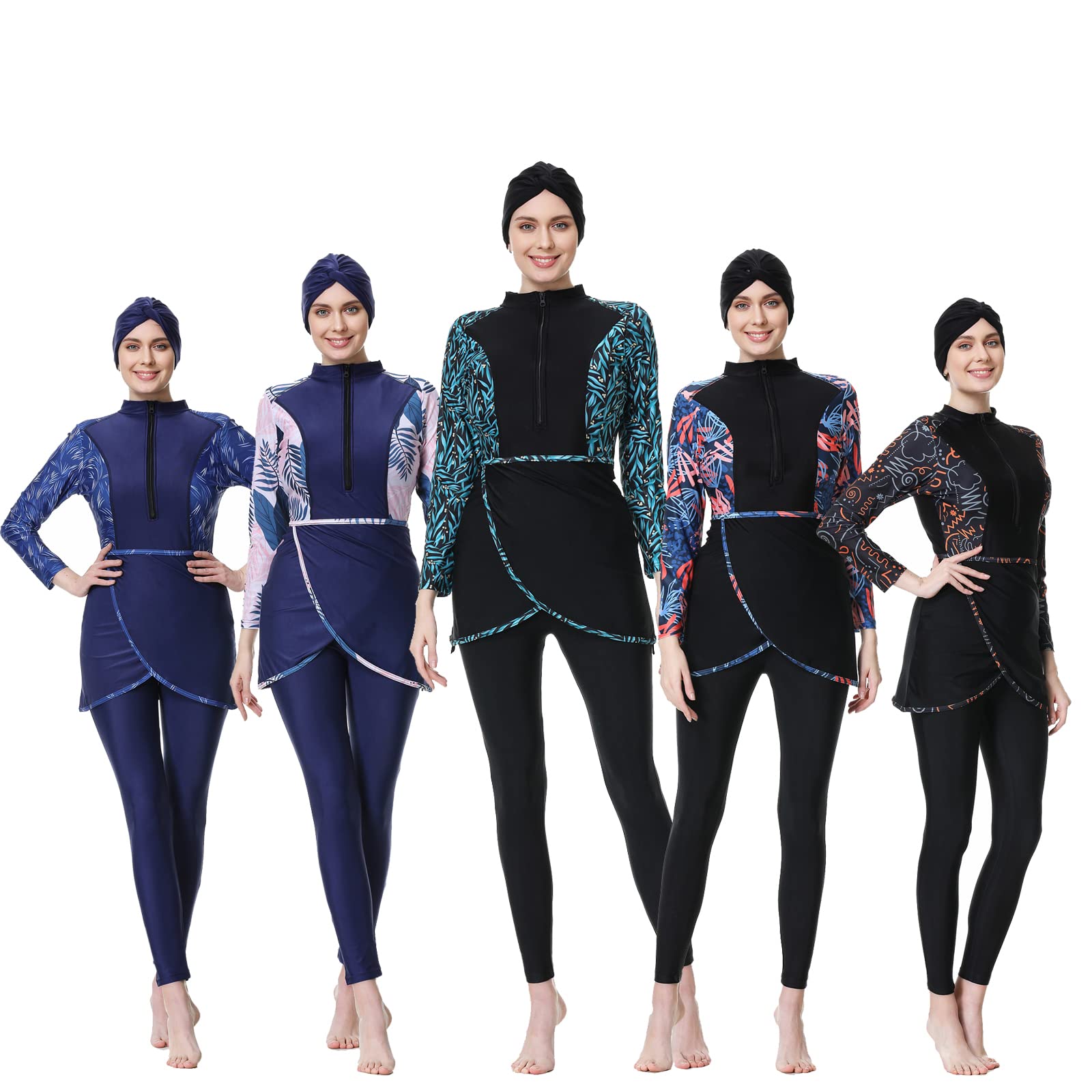 Muslim Swimwear Print Women's Conservative Swimwear Women's Beach Swimwear Burkini